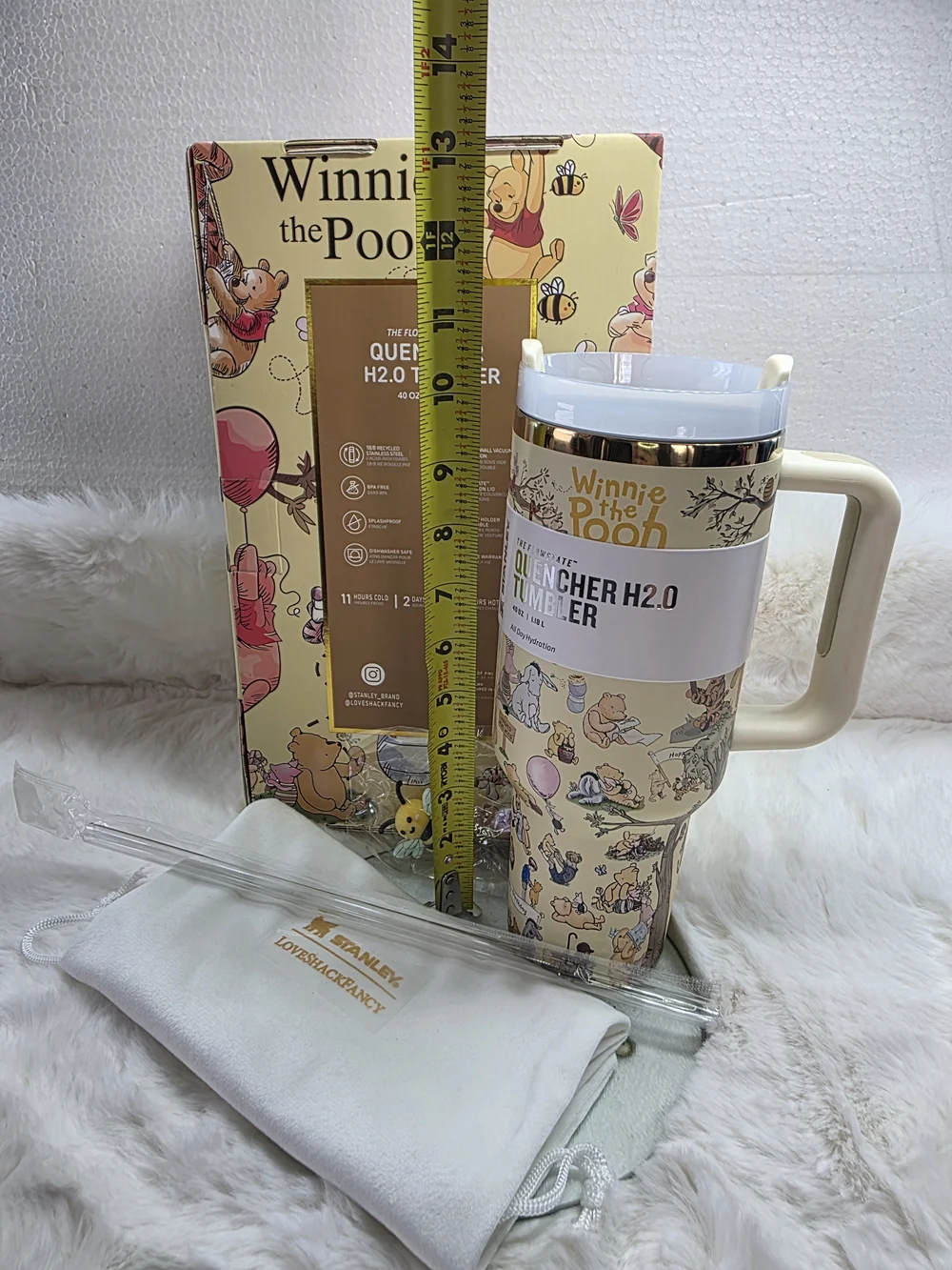 Stanley Winnie the Pooh Cream and Gold Quencher H2.0 Travel Mug - Picture 6 of 8